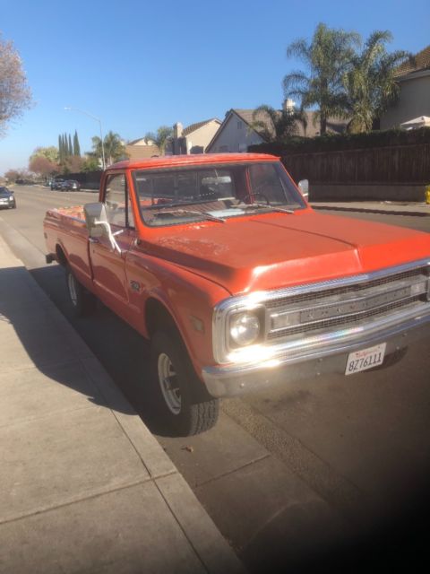 1970 Orange Chevrolet C-10 Standard Cab Pickup