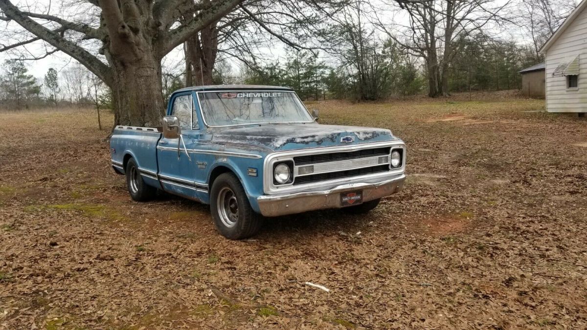 1970 Blue Chevrolet C-10 Standard Cab Pickup