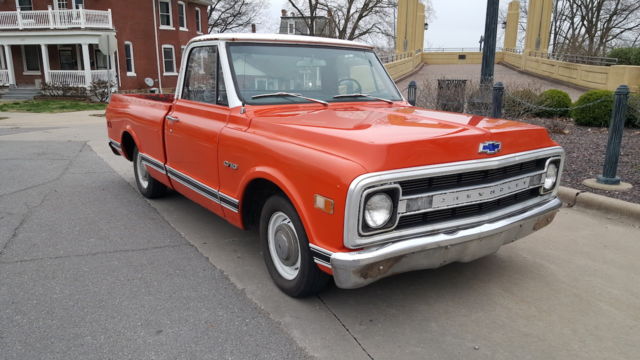 1970 Orange Chevrolet C-10 Standard Cab Pickup