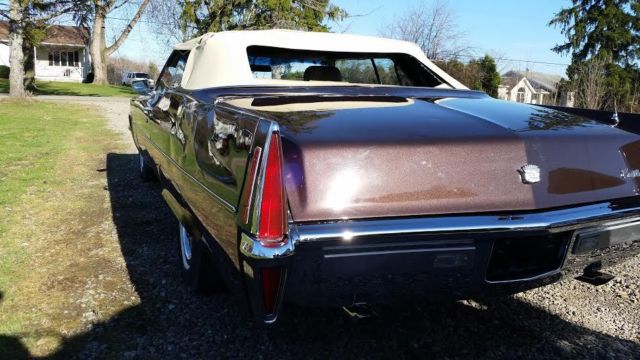 1970 Brown Cadillac DeVille Convertible