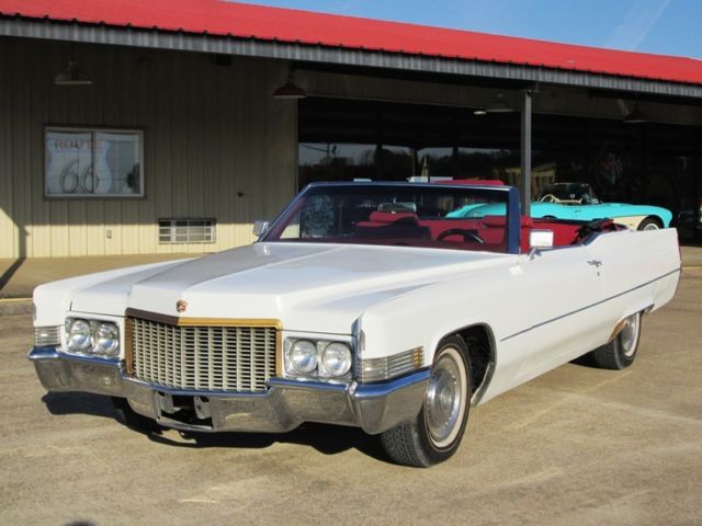 1970 White Cadillac DeVille Convertible
