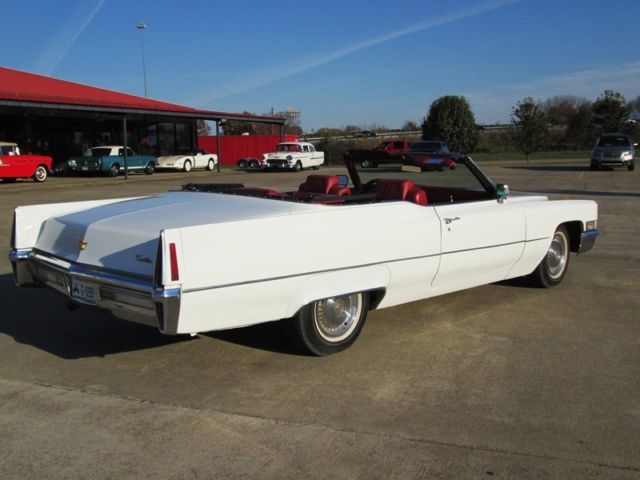 1970 White Cadillac DeVille Convertible
