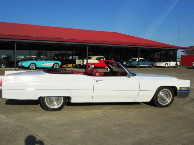 1970 White Cadillac DeVille Convertible