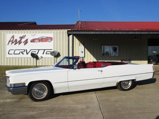 1970 White Cadillac DeVille Convertible