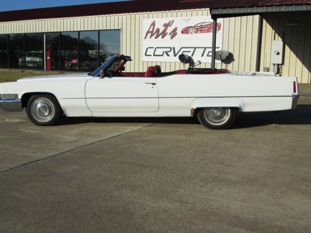 1970 White Cadillac DeVille Convertible