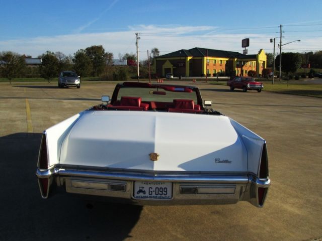 1970 White Cadillac DeVille Convertible