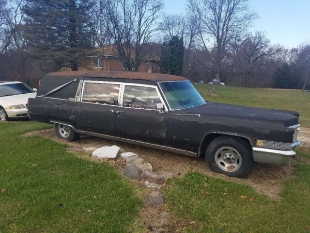 1970 Black Cadillac DeVille Hearse