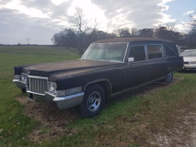 1970 Black Cadillac DeVille Hearse