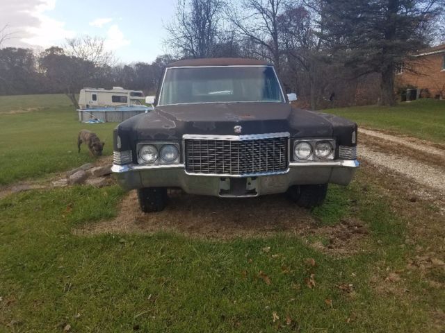 1970 Black Cadillac DeVille Hearse