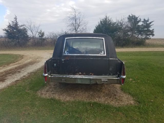 1970 Black Cadillac DeVille Hearse