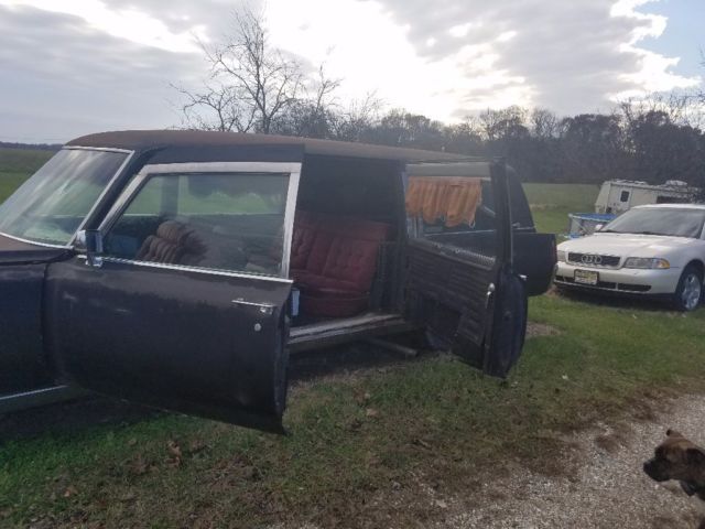 1970 Black Cadillac DeVille Hearse