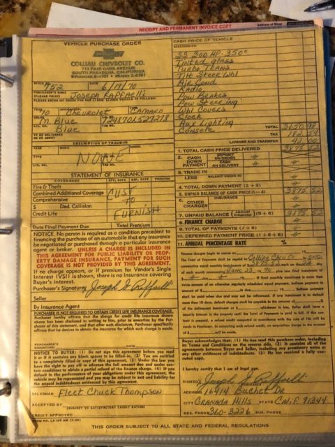 1970 Blue Chevrolet Camaro Coupe