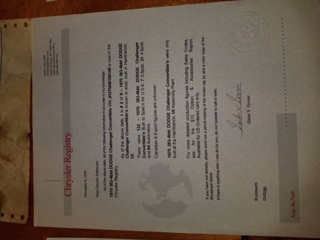 1970 Dodge Challenger Convertible