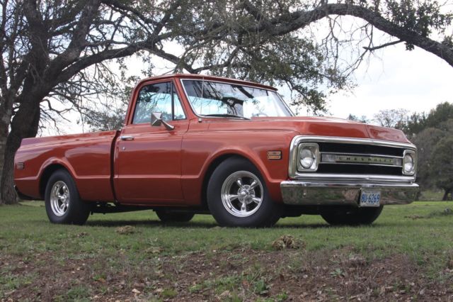 1970 Corvette Sunburst Orange Chevrolet C-10 Short Wide Bed