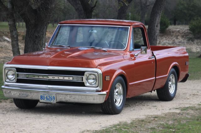 1970 Corvette Sunburst Orange Chevrolet C-10 Short Wide Bed
