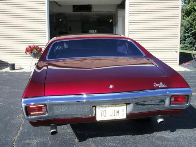 1970 candy apple red Chevrolet Chevelle 2 door sedan