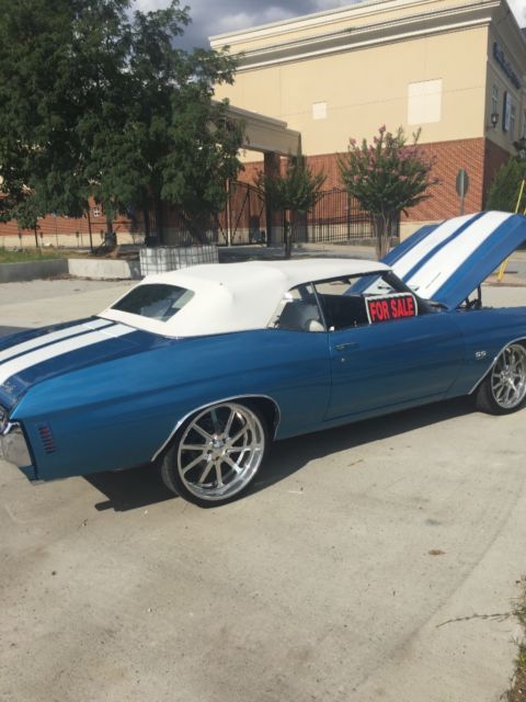 1970 Blue Chevrolet Chevelle Convertible