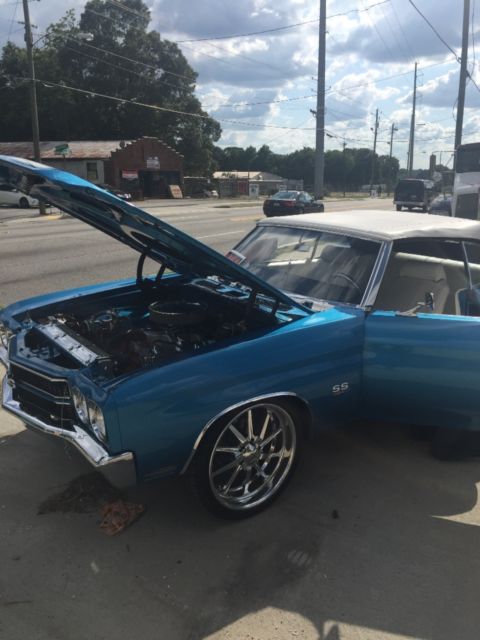 1970 Blue Chevrolet Chevelle Convertible