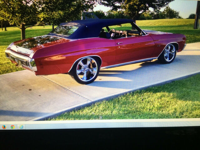 1971 Red Chevrolet Chevelle Convertible