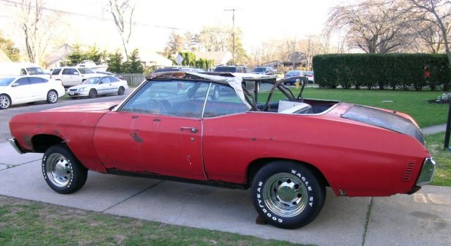 1970 Red Chevrolet Chevelle Convertible