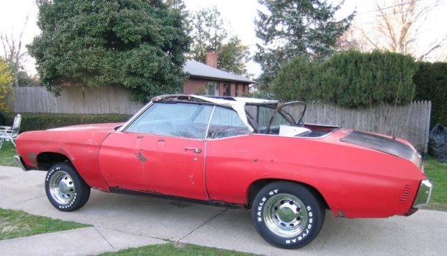 1970 Red Chevrolet Chevelle Convertible