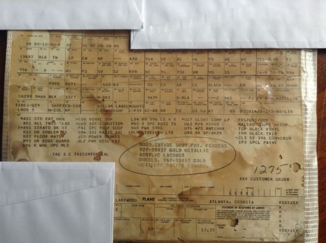 1970 SC TRI LIGHT GOLD Chevrolet Chevelle Coupe