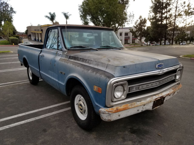 1970 Blue Chevrolet C-10 Standard Cab Pickup