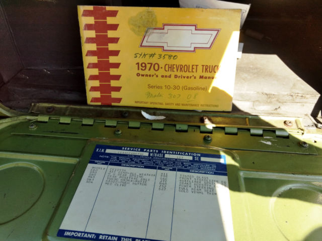 1970 Green Chevrolet C-10 Standard Cab Pickup