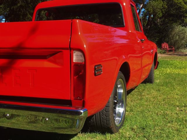 1970 Red Chevrolet C-10 SHORT WIDE BED