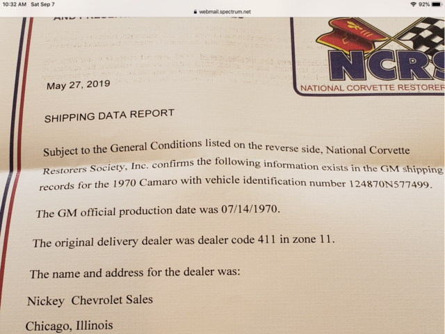 1970 Chevrolet Camaro