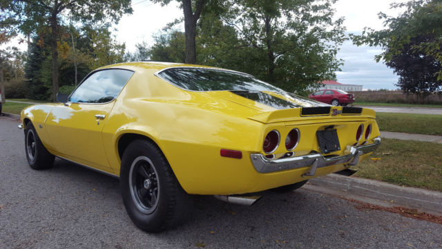 1970 Yellow Chevrolet Camaro Coupe