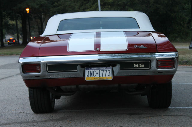 19700000 Red Chevrolet Chevelle Convertible