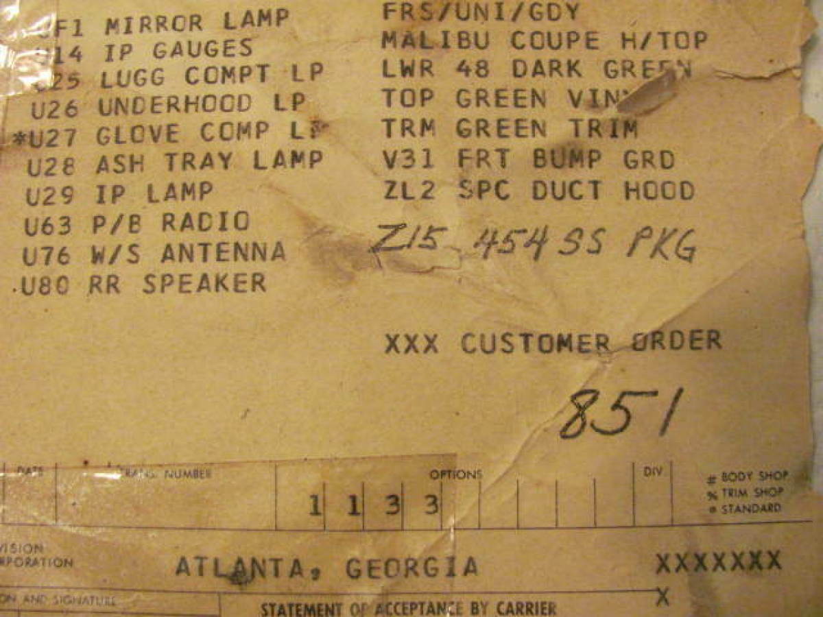 1970 Green Chevrolet Chevelle Coupe