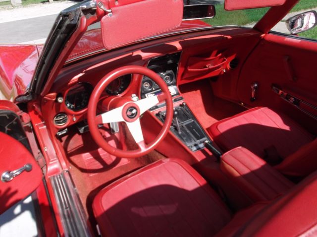 1970 Red Chevrolet Corvette Convertible