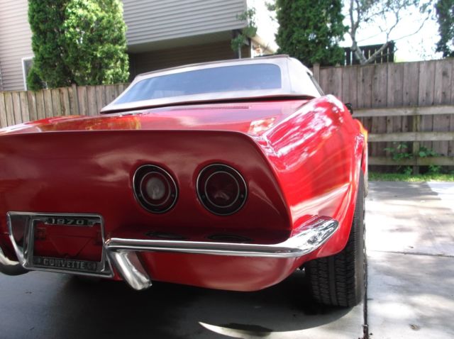 1970 Red Chevrolet Corvette Convertible