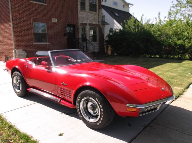 1970 Red Chevrolet Corvette Convertible