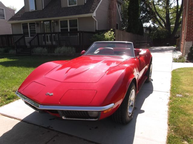 1970 Red Chevrolet Corvette Convertible
