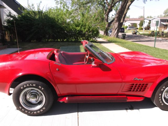 1970 Red Chevrolet Corvette Convertible