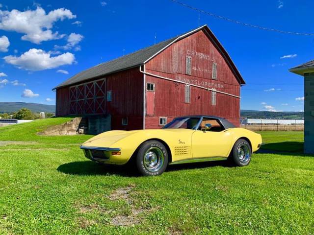 1970 Yellow Chevrolet Corvette Convertible