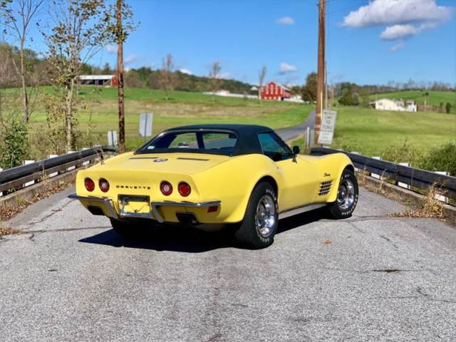 1970 Yellow Chevrolet Corvette Convertible