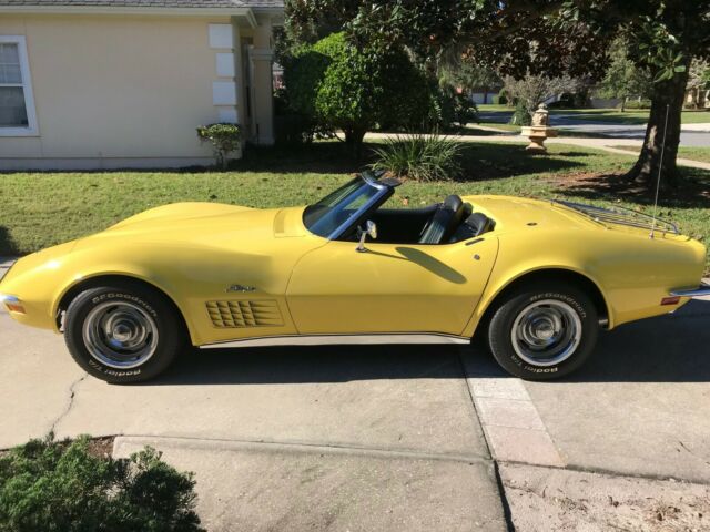 1970 Yellow Chevrolet Corvette Convertible