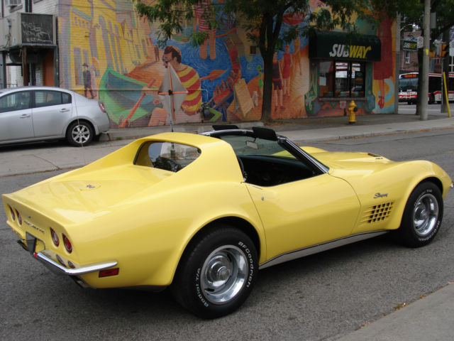1970 Yellow Chevrolet Corvette Coupe
