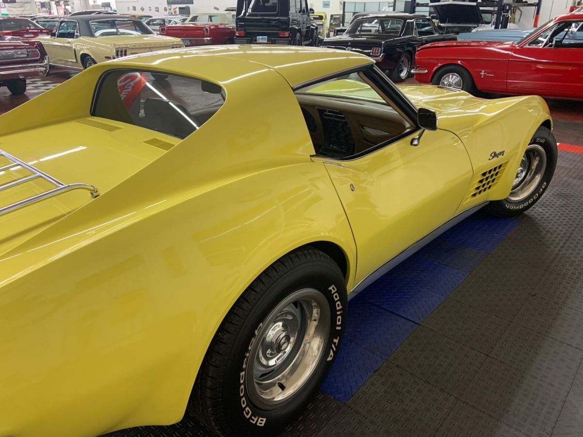 1970 Yellow Chevrolet Corvette Coupe