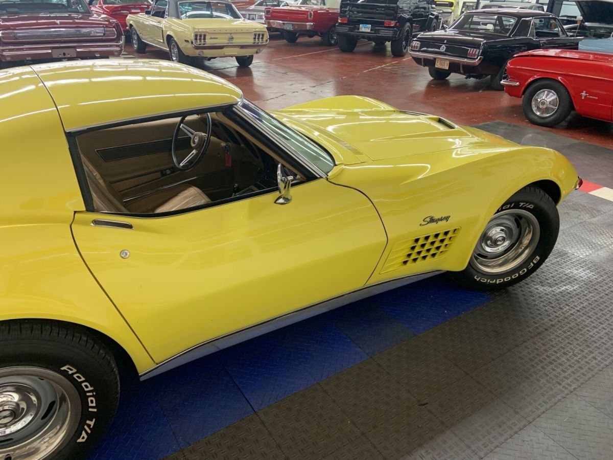 1970 Yellow Chevrolet Corvette Coupe