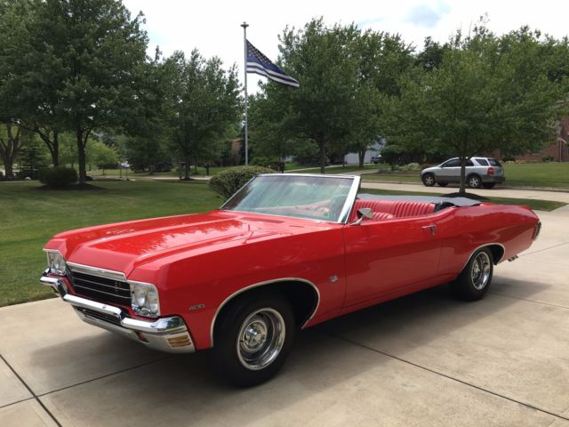 1970 Red Chevrolet Impala Convertible