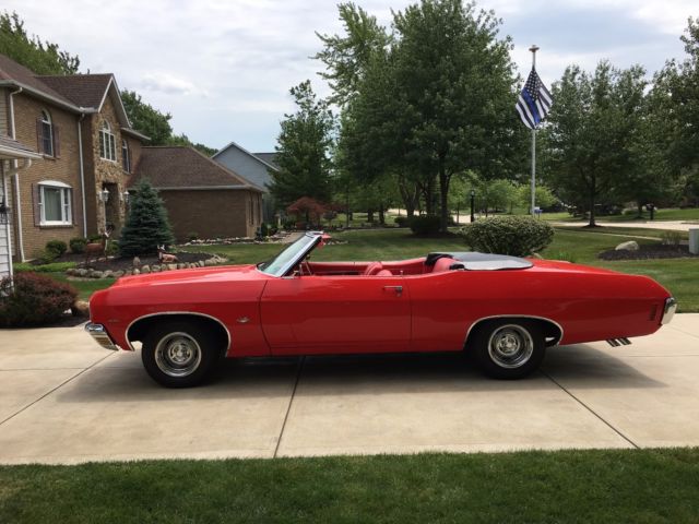 1970 Red Chevrolet Impala Convertible