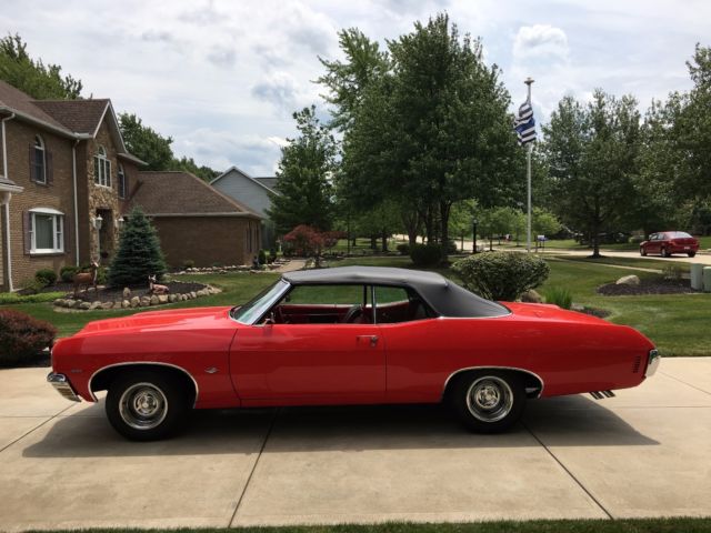 1970 Red Chevrolet Impala Convertible