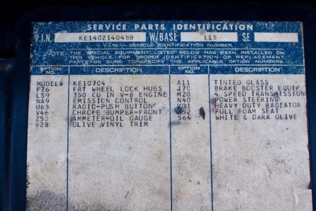 1970 Blue Chevrolet C-10 Standard Cab Pickup