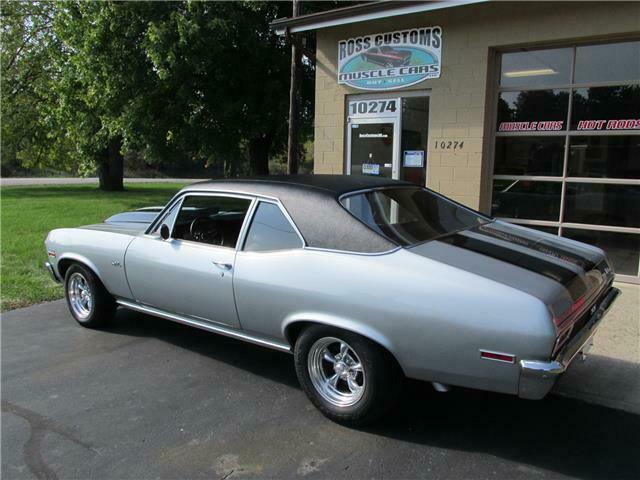 1970 Silver Chevrolet Nova 2 door coupe