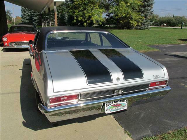 1970 Silver Chevrolet Nova 2 door coupe